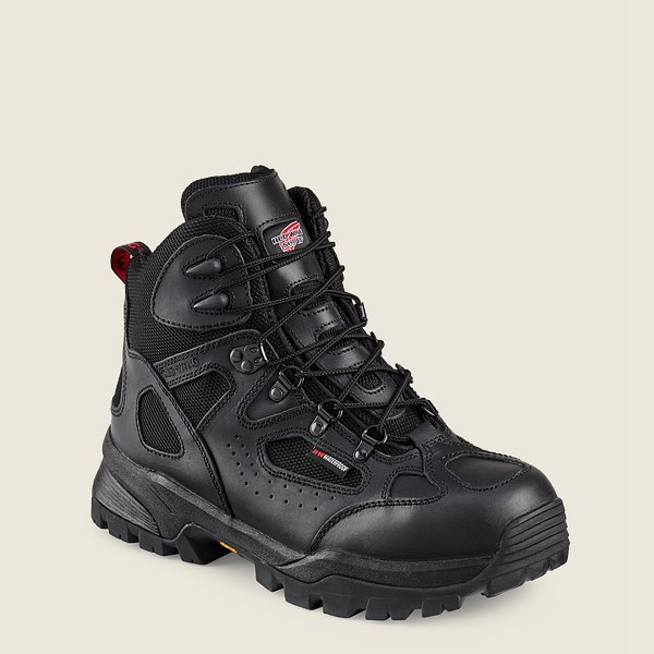 Botas Red Wing Hiking Hombre Negros - Truhiker - 6-Inch Waterproof Safety Toe - 527-DNVCUB